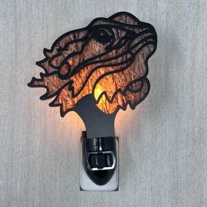 Bearded Dragon Nightlight Handmade Lizard Wall Plug In Lamp LED Night Light